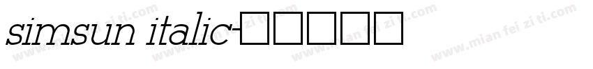 simsun italic字体转换